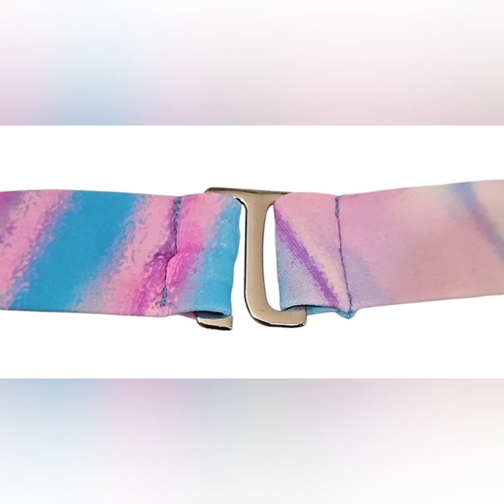 meet.curve Pink and Blue Striped One-Piece Swimsuit with a Sarong Front … - Picture 7 of 15